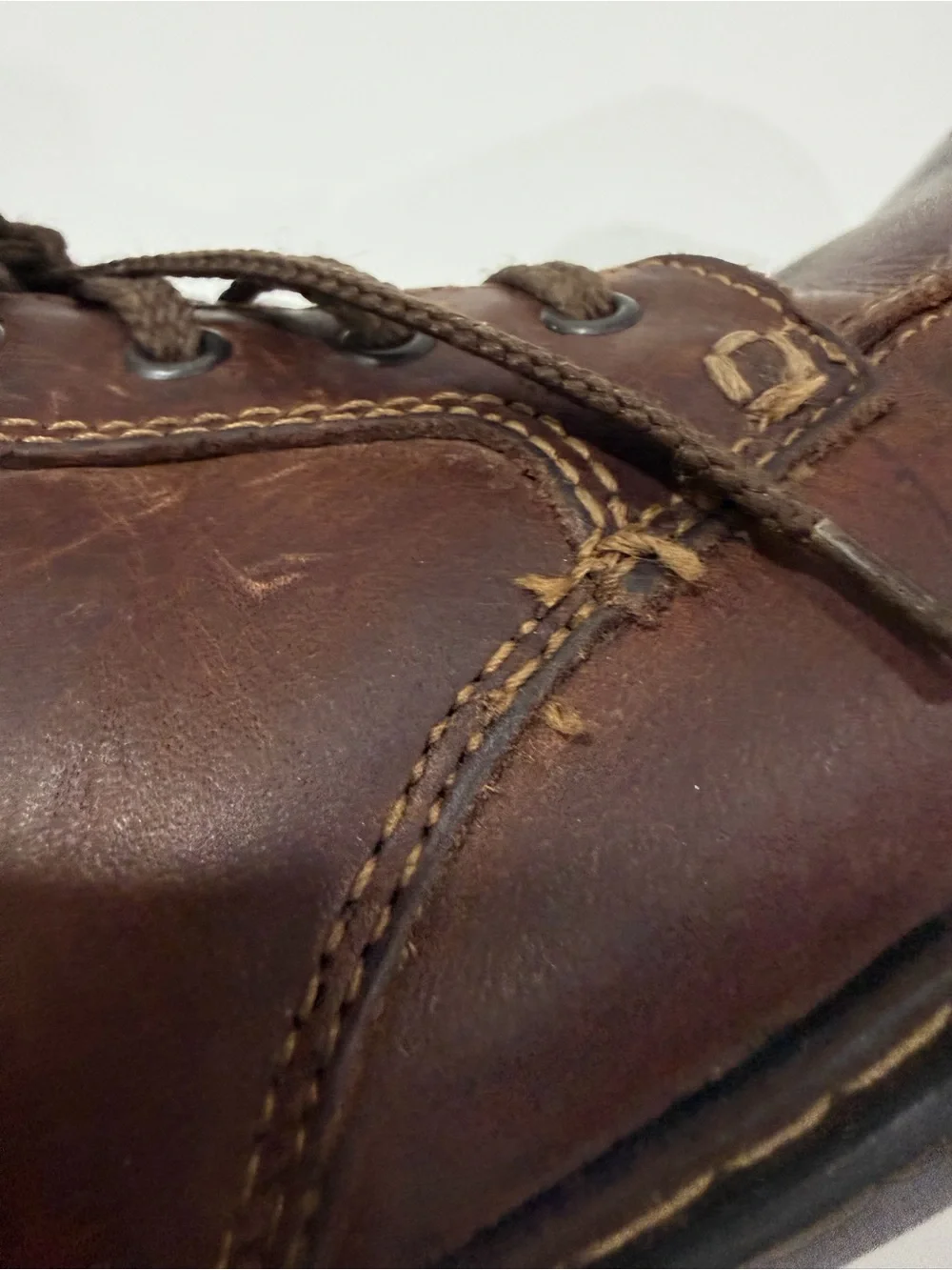Johnston & Murphy Dark Brown Leather Lace-Up Oxfords